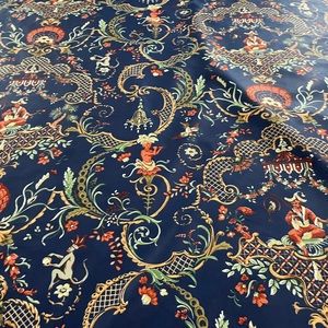 Schumacher vintage fabric roll. “Singe Cartouche” Exclusive screen print